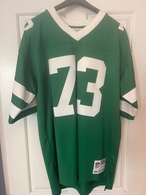 Mitchell & Ness Green and White Joe Klecko #73 Football Jersey